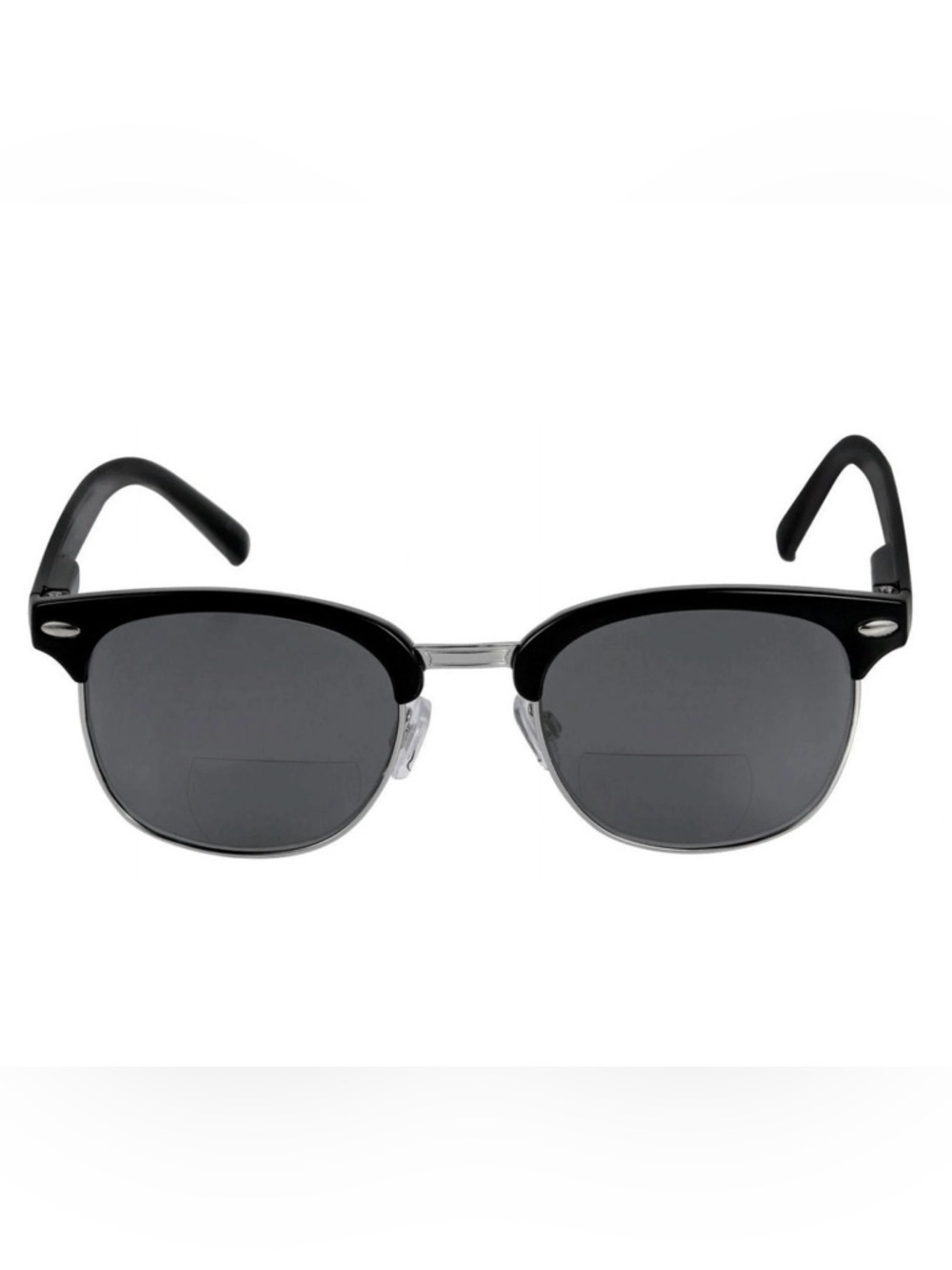 adidas Black and Silver Clubmaster-Style Sunglasses